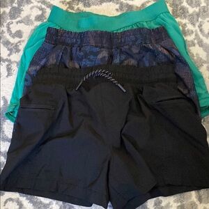 Girls Black and Green Shorts